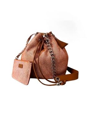 Sorial NEW Alessia Bucket Drawstring Stingray Leather & Wristlet